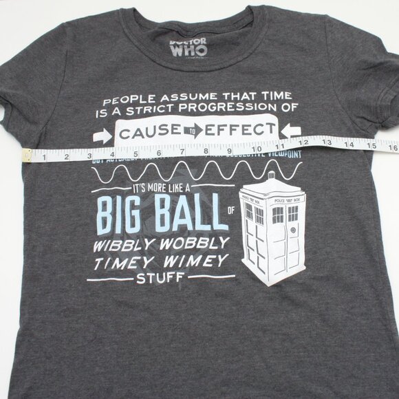 Dr Who Ripple Junction Women's Graphic Crew Neck T Shirt Dark Gray Medium - Picture 6 of 6